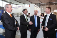 Peter Kazander, Messeleiter LogiMAT 2011, Euroexpo Messe- und Kongress-GmbH, München; Prof. Dr.-Ing. Karl-Heinz Wehking, Leiter Institut für Fördertechnik und Logistik, Universität Stuttgart; Prof. Dr. Peter Frankenberg, Minister für Wissenschaft, Forschung und Kunst des Landes Baden-Württemberg 