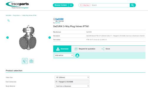 Absperr- und Regelventile von DeZURIK, Inc. jetzt auf TraceParts verfügbar.