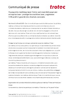 Communiqué de presse_Pourquoi les matériaux laser Trotec sont essentiels pour une entreprise las.pdf