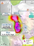 Figure 1: Albor and Filo Sur Drill Hole Locations – and Pending Luz del Sol Drill Holes 