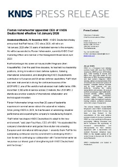 20251126 Press Release KNDS Florian Hohenwarter appointed CEO of KNDS Deutschland effective 1st.pdf