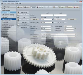 eAssistant cylindrical gear pair module: Load capacity of plastic gears according to
VDI 2736