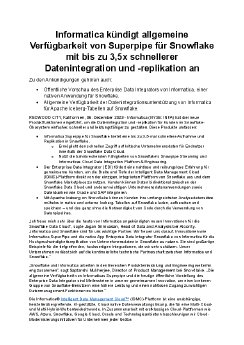 Pressemitteilung - Informatica kündigt allgemeine Verfügbarkeit von Superpipe für Snowflake.pdf