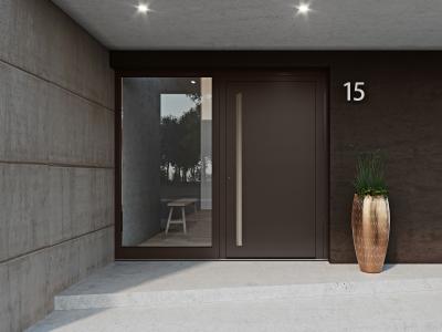 Le système de porte d’entrée heroal D 72 est idéal pour toutes les situations de montage dans les nouvelles constructions et les rénovations, qu’elles soient exclusives et modernes ou d’une élégance intemporelle / © heroal