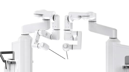 Dexter features fully articulated, single-use 8 mm instruments for suturing and dissection
