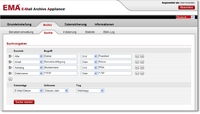 Grafik: Suchdialog der E-Mail Archive Appliance EMA