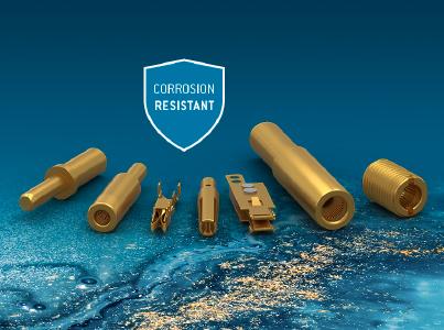 ODU Contacts with corrosion-resistant gold plating