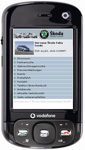 Skoda-Internetseite per Handy