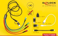 Delock Produktbeispiele für sicheres Laden von Mobilgeräten unterwegs