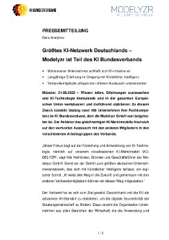 23-08-21 PM Größtes KI-Netzwerk Deutschlands - Modelyzr GmbH ist Teil des KI Bundesverbands.pdf