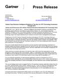 [PDF] Press release: Gartner Says Business Intelligence/Analytics Is Top Area for CFO Technology Investment Through 2014