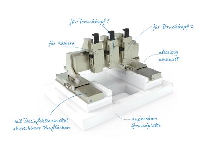 Präzise, dynamisch, zuverlässig und flexibel: Speziell für 3D-Druckverfahren in der Pharmaindustrie hat Steinmeyer Mechatronik ein leistungsstarkes Gantry-System entwickelt