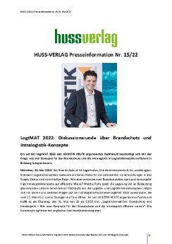 Presseinformation_15_HUSS_VERLAG_LogiMAT 2022 Diskussionsrunde über Brandschutz und Intralogisti.pdf