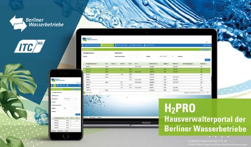Das „H2PRO – Portal der Berliner Wasserbetriebe für Hausverwaltungen“ bietet nach einem System-Update nun im Front- und Backend noch mehr Funktionalitäten. Die neuen Features des Portals basieren auf dem „Cockpit Professional“ der Plattform PowerCommerce® der ITC AG. Diese Expertenansicht ist speziell auf die Anforderungen von Verwaltungen zugeschnitten, um Prozesse mit hohem personellem Aufwand weiter zu optimieren. Auch die Portal-App von „H2PRO“ für Android und iPhone wurde aktualisiert.