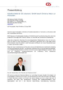 Kabelkonfektionär CiS electronic GmbH beruft Christina Heise zur Prokuristin.pdf