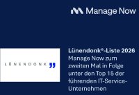 MANAGE NOW - Zum zweiten Mal TOP 15 der führenden IT-Service Unternehmen - Lünendonk-Liste 2026