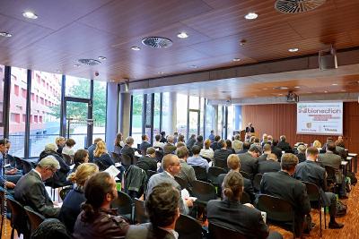Eröffnungsworte der bionection 2015 in der BIO CITY LEIPZIG / Foto: Hans-Georg Unrau