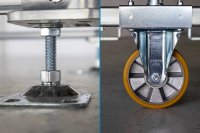 Räder sorgen für Mobilität und ermöglichen es, Arbeitsplätze, Wagen und Konstruktionen flexibel zu bewegen. Aufstellfüße bieten dagegen einen stabilen, sicheren Stand und können je nach Ausführung Bodenunebenheiten ausgleichen. Welche Lösung geeignet ist, hängt von der geplanten Nutzung, der erforderlichen Tragfähigkeit, dem Untergrund und dem gewünschten Maß an Flexibilität ab.