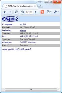 sjn mobi Firmeneintrag