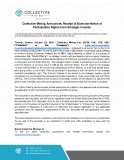 [PDF] Press Release: Collective Mining Announces Receipt of Exercise Notice of Participation Rights from Strategic Investor