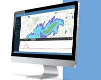 HydroMaster empfängt Echtzeit-Radardaten und zeigt Niederschlagsbeobachtungen und -prognosen in hoher räumlicher und zeitlicher Auflösung.