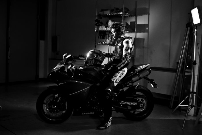Rossi on set of the Bridgestone promotional  movie.jpg