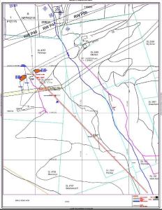 Plan map showing location of planned decline