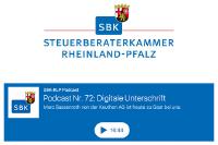 Podcast der Steuerberaterkammer Rheinland-Pfalz zum Thema: Digitale Unterschrift mit signotec