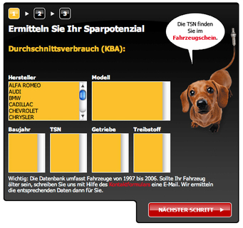 Der Spritspar-Rechner ist auf www.lambdasonde.de zu sehen
