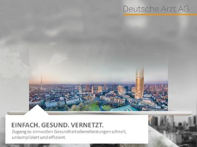 Deutsche Arzt AG - Zugang zu sinnvollen Gesundheitsdienstleistungen schnell, unkompliziert und effizient.