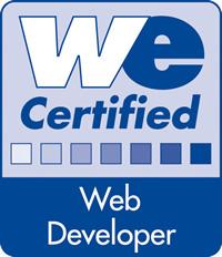 Webmasters Europe Certified Web Developer Logo