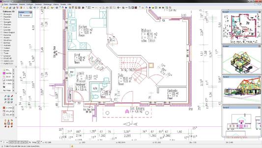 Erstellen von Bauplänen und präzise Ausführungsplanung mit der Architektursoftware DataCAD