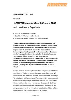 10-02-15 PM - KEMPER beendet Geschäftsjahr 2009 mit positivem Ergebnis.pdf