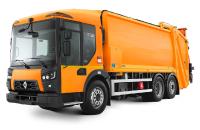 Das schmale Müllsammelfahrzeug Renault Trucks D Access besticht mit einer effektiven Breite von nur 2300 Millimetern und einem extrem kurzen vorderen Rahmenüberhang von nur 1665 Millimetern