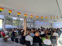 46 angehende Auszubildende und Dualstudierende erhielten beim Informationsabend auf dem Bürkert Campus in Criesbach erste Einblicke in ihr zukünftiges Arbeitsumfeld und lernten ihre Ausbilderinnen und Ausbilder kennen.