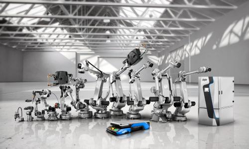 Comau Robotics bietet Roboter, Schweißzangen, Laserquellen und FTS