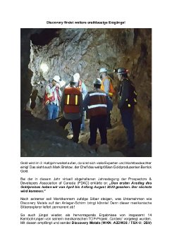 Discovery meldet für Cordero erstklassige Erzgänge.pdf