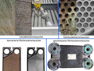 Reinigung von Lamellen-, Rohrbündel-, und Plattenwärmetauschern