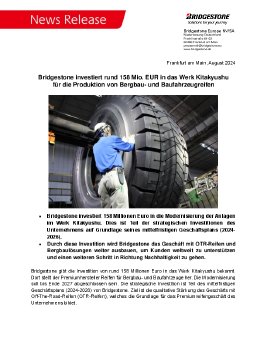 Bridgestone investiert rund 158 Mio. EUR in das Werk Kitakyushu für die Produktion von Bergbau-.pdf