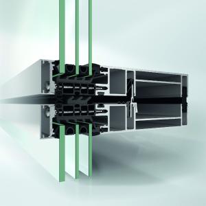 The new Schüco UDC 80 façade also sets new standards in terms of energy efficiency with Uf values to 0.81 W/(m²K) including screw factor, Picture credits: Schüco International KG