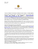 [PDF] Press Release: Aurania intersects silver-zinc mineralization in hole 3 at Tiria-Shimpia