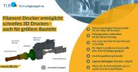 Filament-Drucker für schnelles 3D-Drucken von Kunststoff-Bauteilen