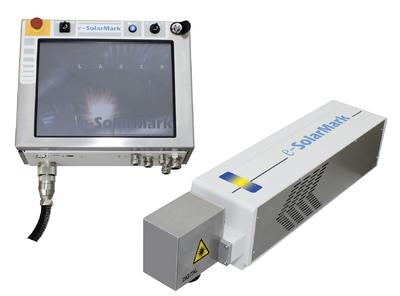 Für den Laser e-SolarMark+ gibt es Scanköpfe, mit denen große Mehrfachnutzen im Verpackungsbereich wirtschaftlich beschriftet werden können.
