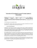 [PDF] Press Release: International Consolidated Uranium Provides Update to Shareholders