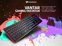 Die flache Cougar Vantar Gaming-Tastatur mit anpassbarer Multicolour-Beleuchtung