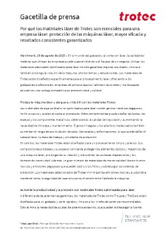 Gacetilla de prensa_Por qué los materiales láser de Trotec son esenciales para una empresa láser.pdf