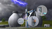 Weidmüller offers a complete lightning and surge protection solution for intrinsically safe circuits in hazardous area applications from Zone 2 through to Zone 0 of technical processing plant such as chemical processing, sewage treatment and biogas processing plants