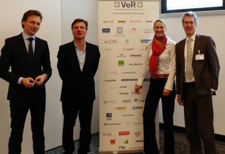 The new VeR board members (f.l.t.r.) Stefan Groß, Reinhard Wild, Julia Sonnhalter and Marcus Laube, Picture: goodnews!/Sven Körber