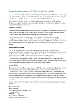 Duden Korrekturserver von EPC jetzt mit KI - Pressemitteilung.pdf