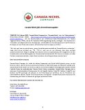 [PDF] Pressemitteilung: Canada Nickel gibt Unternehmensupdate